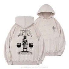 Jesus The Ultimate Deadlifter Christian Washed T-Shirt