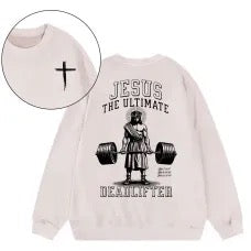 Jesus The Ultimate Deadlifter Christian Washed T-Shirt
